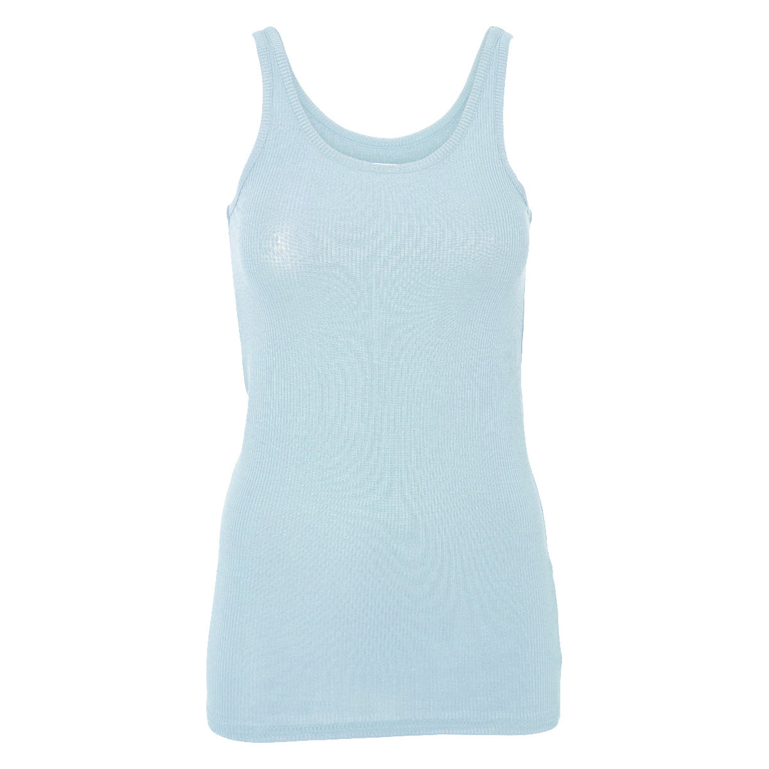 Conservandum MELLOW tencel rib sleeveless top S_S Tee Ocean 014421102
