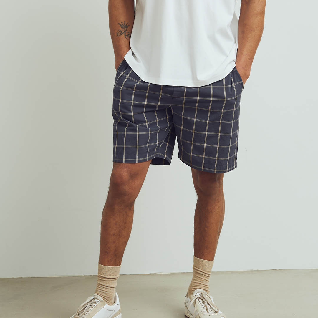 Conservandum MEN'S CHECK shorts Pants Night blue/ Cashmere 690000208