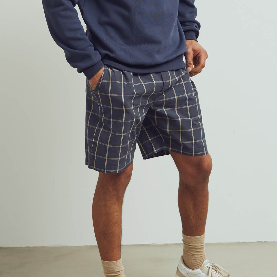 Conservandum MEN'S CHECK shorts Pants Night blue/ Cashmere 690000208