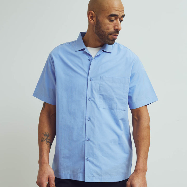 Conservandum MEN'S POPLIN shortsleeve shirt S_S Tee Shell blue 016392901