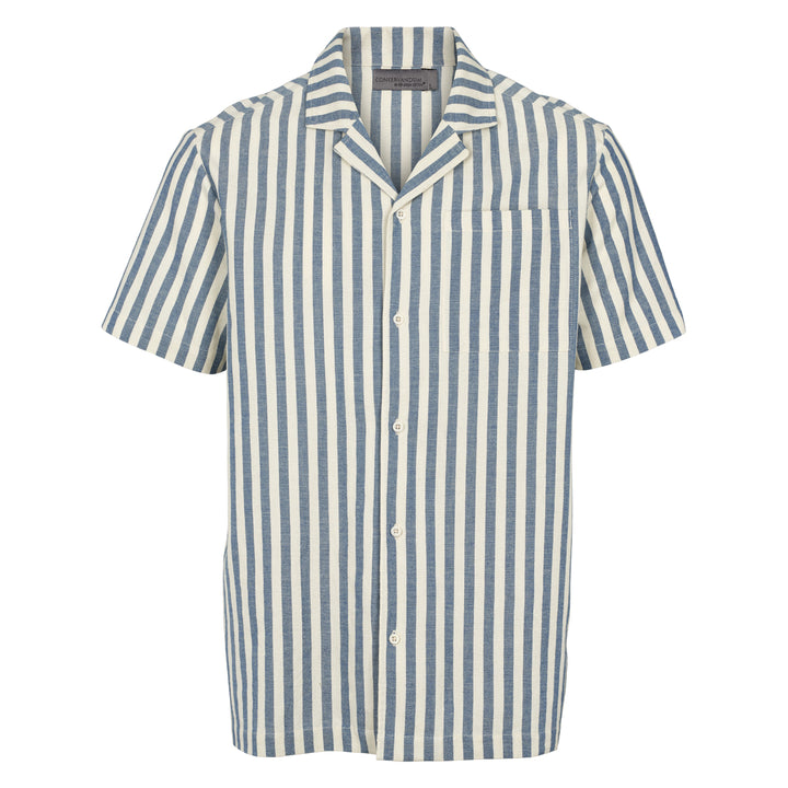 Conservandum MEN'S STRIPE WOVEN shirt S_S Tee Blue / White 690000274
