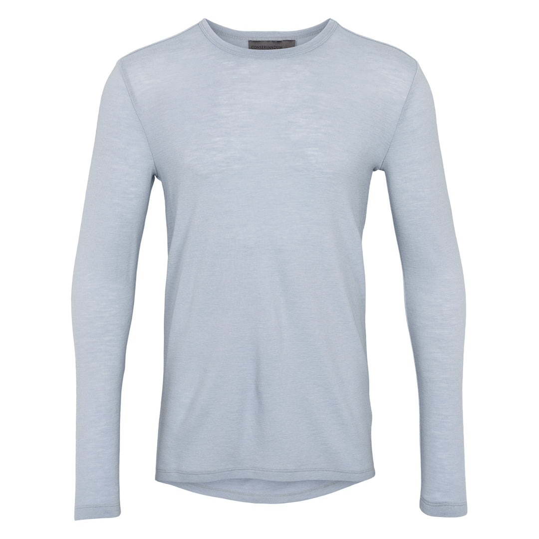 Conservandum MEN'S WOOL T-shirt L_S Tee Jasmin blue 015430501