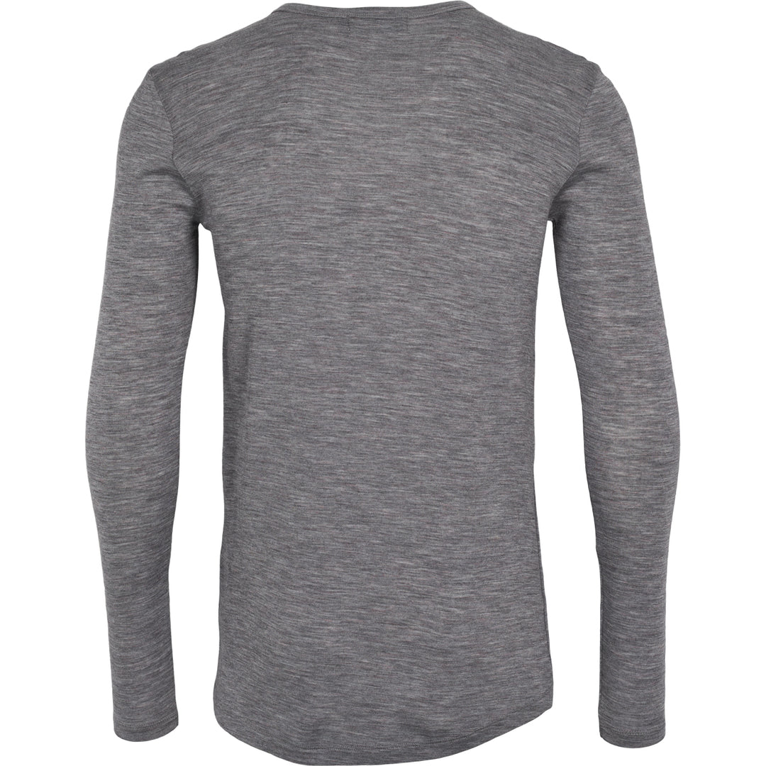 Conservandum MEN'S WOOL T-shirt L_S Tee Pale grey melange 791080900