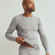 Conservandum MEN'S WOOL T-shirt L_S Tee Pale grey melange 791080900