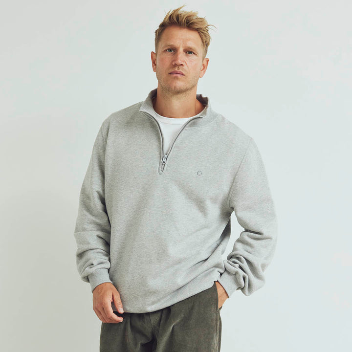 Conservandum MEN'S sweat half zip hoodie Sweatshirt Pale greymarl 207670000