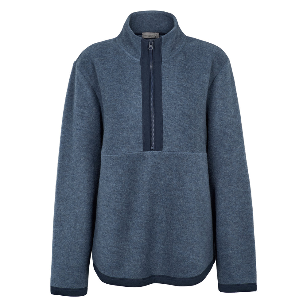 Conservandum MEN'S wool fleece pullover Sweatshirt Navy melange 763006900