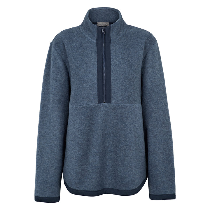Conservandum MEN'S wool fleece pullover Sweatshirt Navy melange 763006900