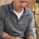 Conservandum MEN'S wool zip sweater S_S Tee Dark grey 892000011