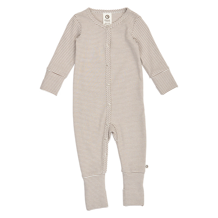 müsli MINI STRIPE RIB bodysuit Jumpsuit Balsam cream/ Walnut 690000343
