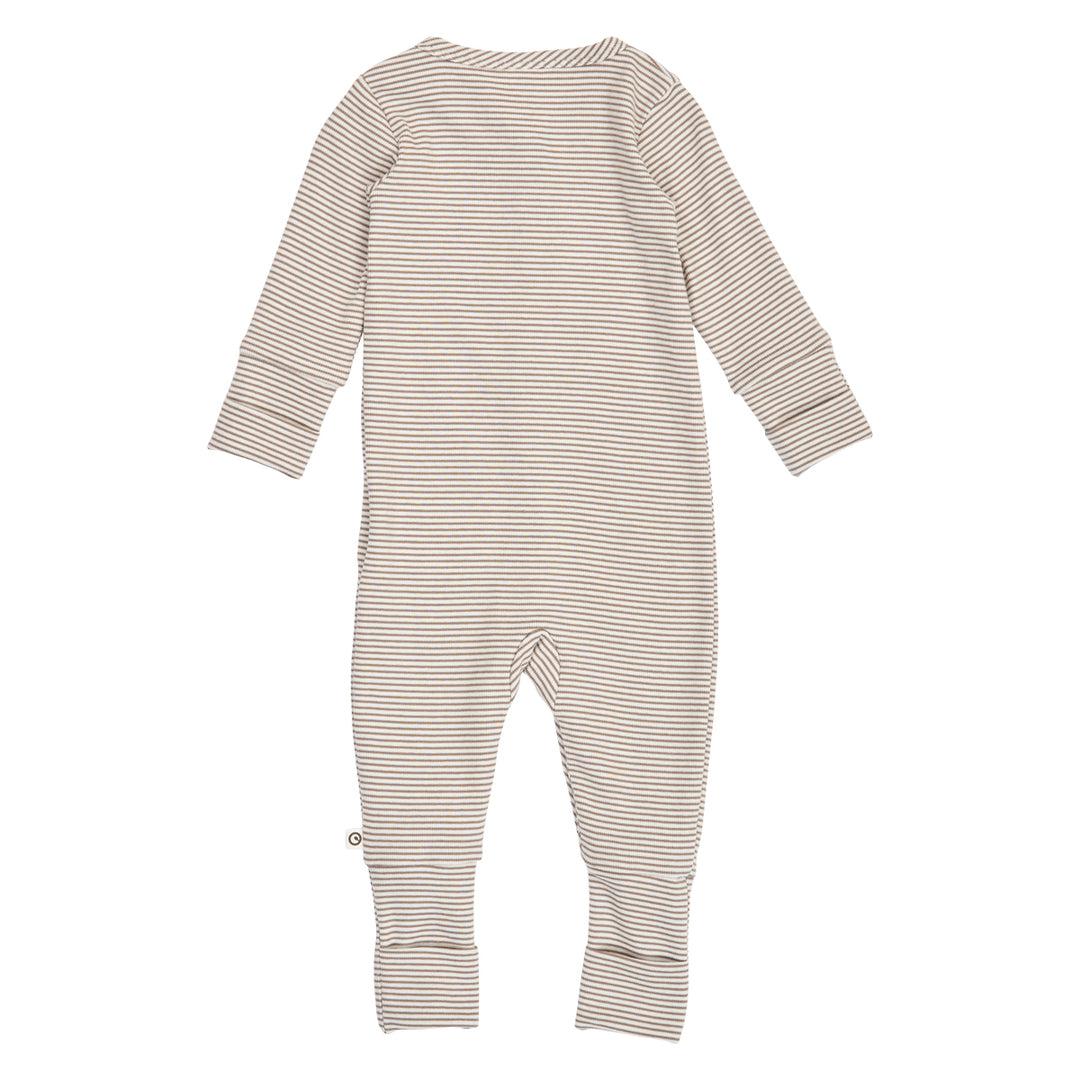 müsli MINI STRIPE RIB bodysuit Jumpsuit Balsam cream/ Walnut 690000343