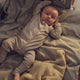 müsli MINI STRIPE RIB bodysuit Jumpsuit Balsam cream/ Walnut 690000343