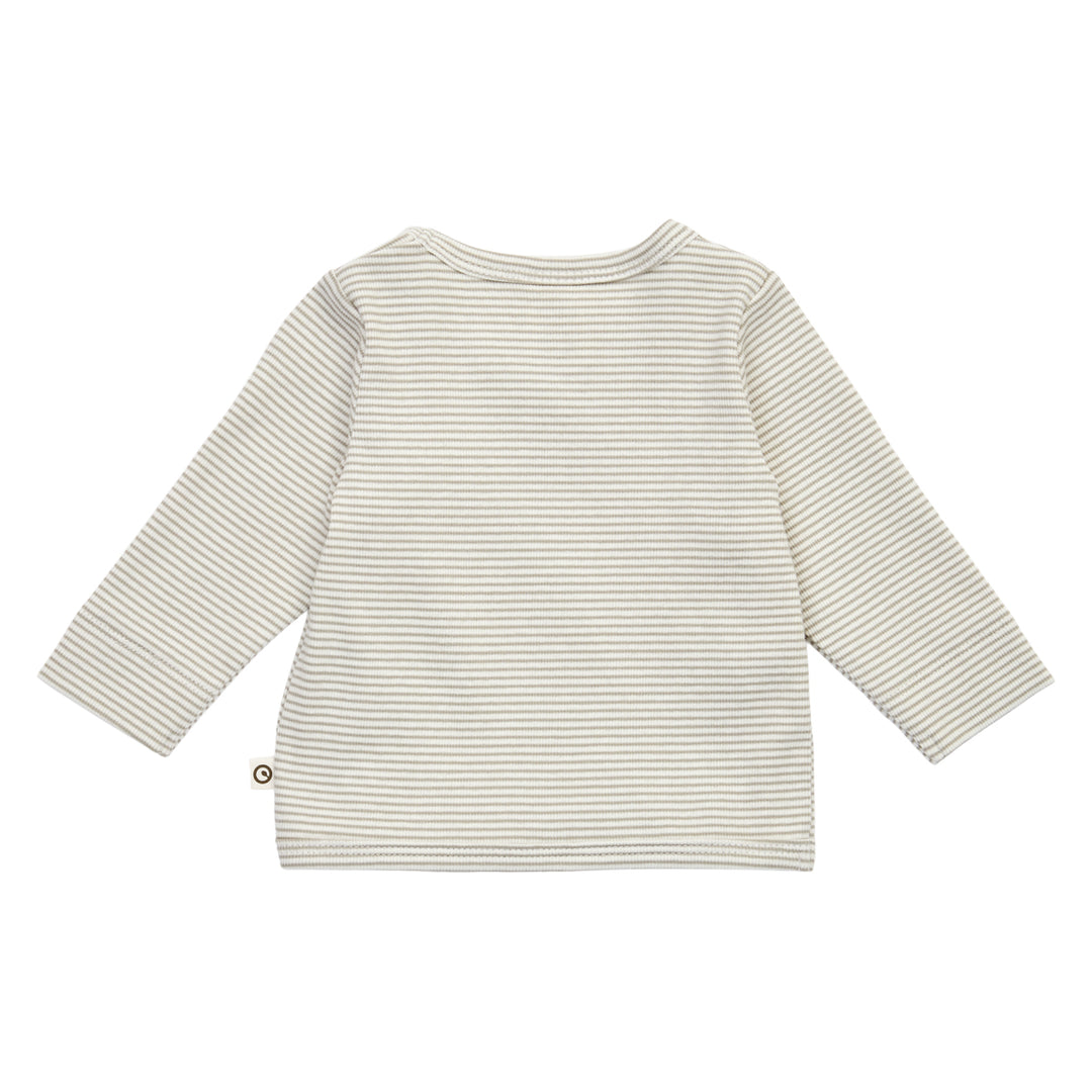 müsli MINI STRIPE RIB cardigan with cross closure Cardigan Balsam cream/ Walnut 690000343