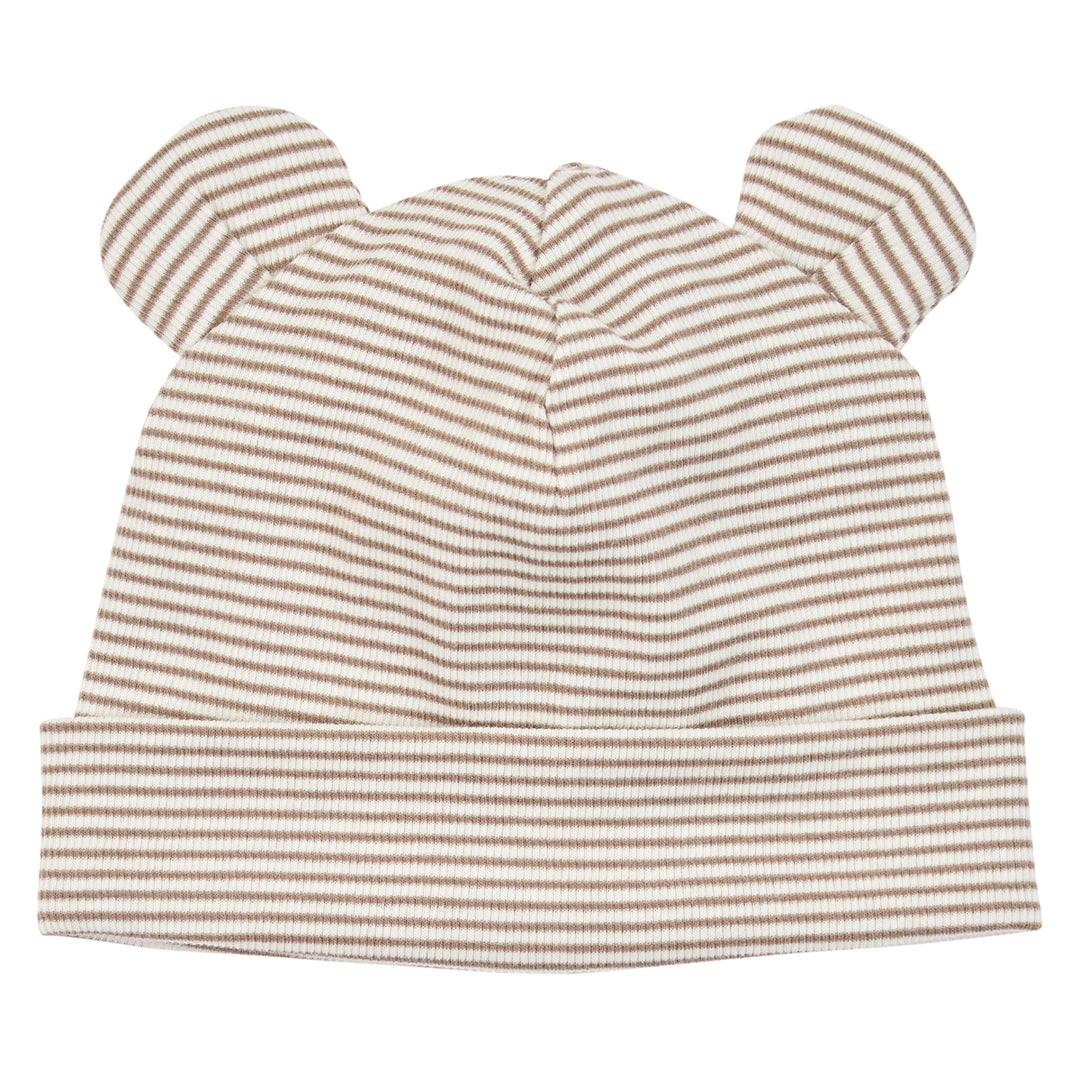 müsli MINI STRIPE RIB hat with ears Headwear Balsam cream/ Walnut/ Oat 690000320