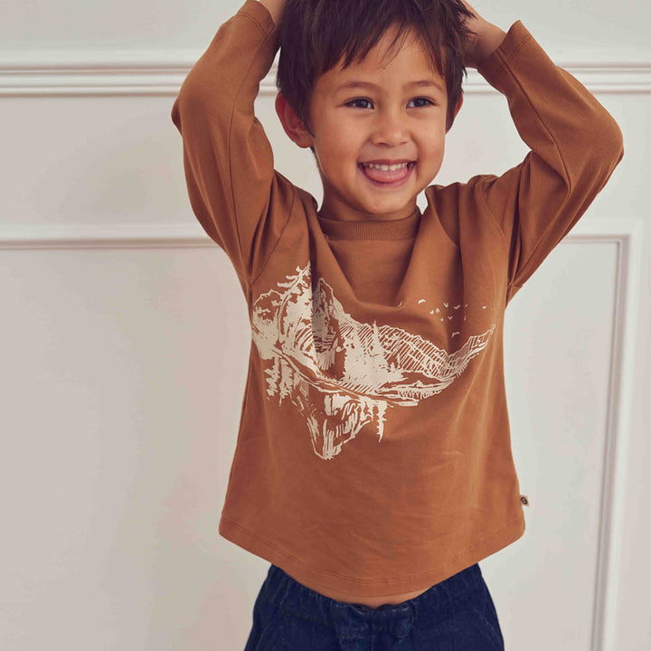 müsli Mountain L/S T L_S Tee Cashew 018103003