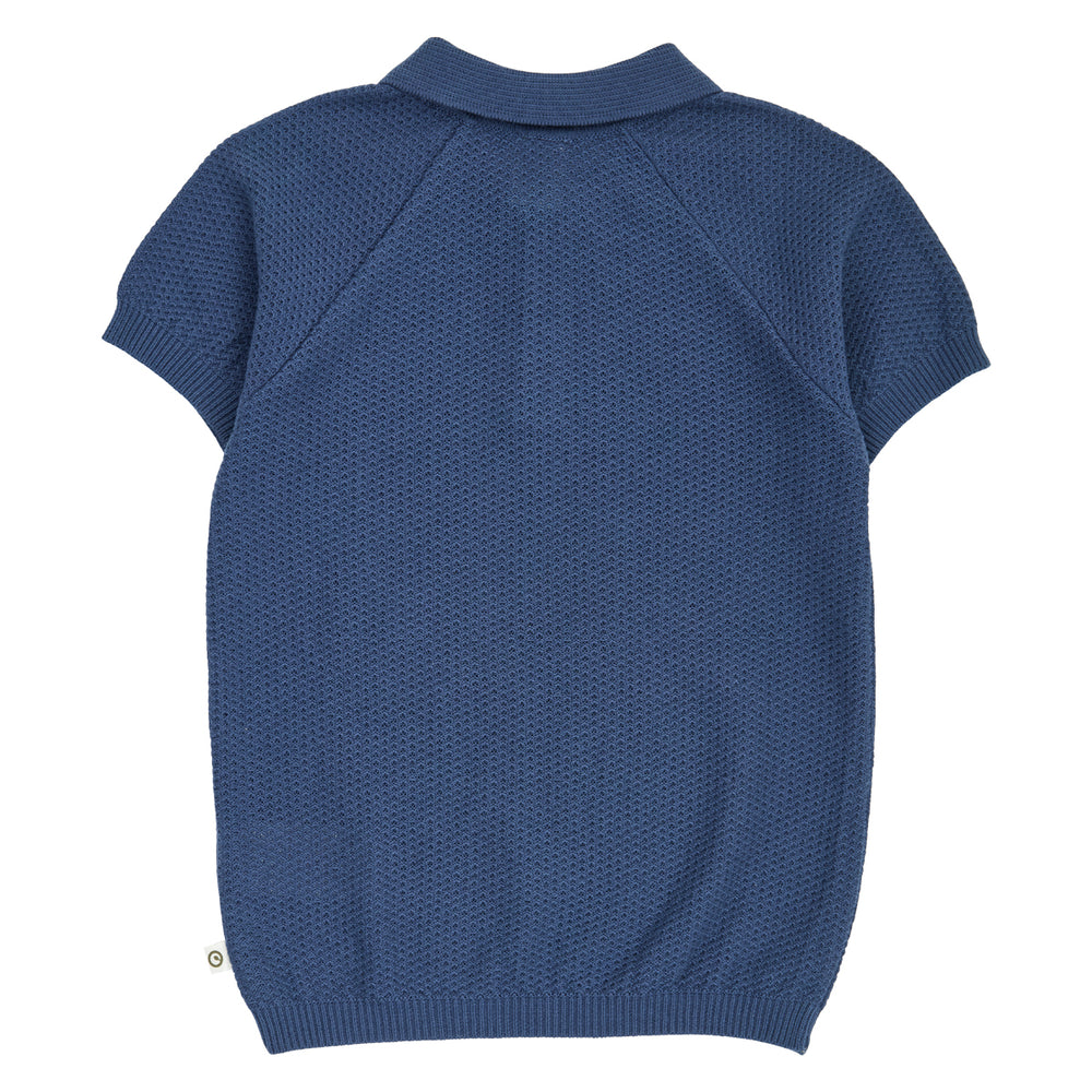 müsli NATURES IMPRINT knit polo S_S Tee Navy 019403101
