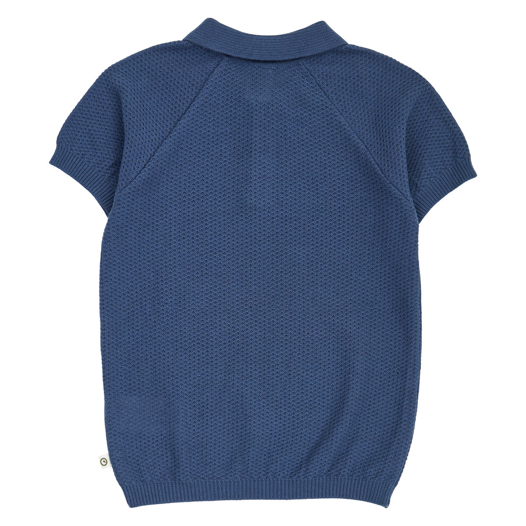 müsli NATURES IMPRINT knit polo S_S Tee Navy 019403101