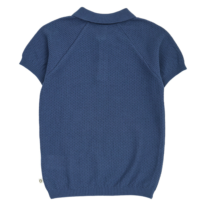 müsli NATURES IMPRINT knit polo S_S Tee Navy 019403101