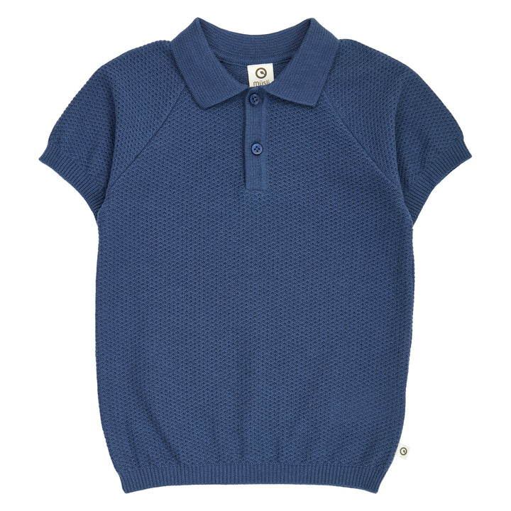 müsli NATURES IMPRINT knit polo S_S Tee Navy 019403101