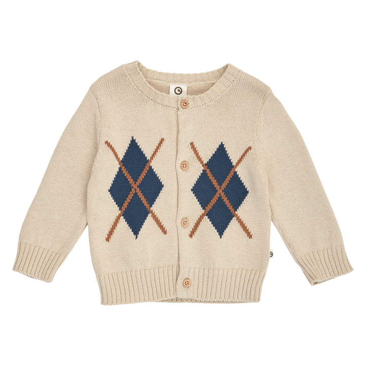 müsli Old English Knit Cardigan Baby L_S Tee Oak 013040001