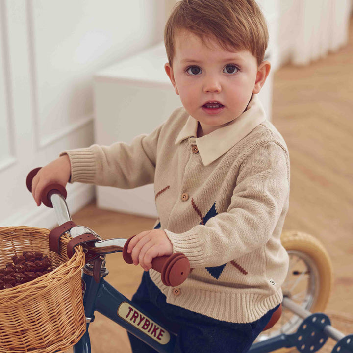 müsli Old English Knit Cardigan Baby L_S Tee Oak 013040001