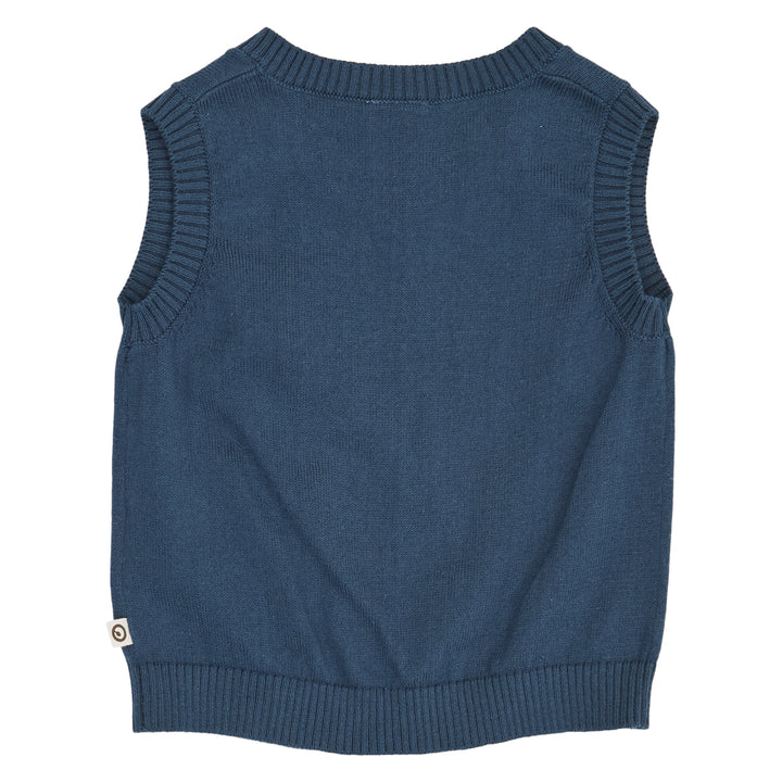 müsli Old English Knit Vest Baby L_S Tee Navy 019403101