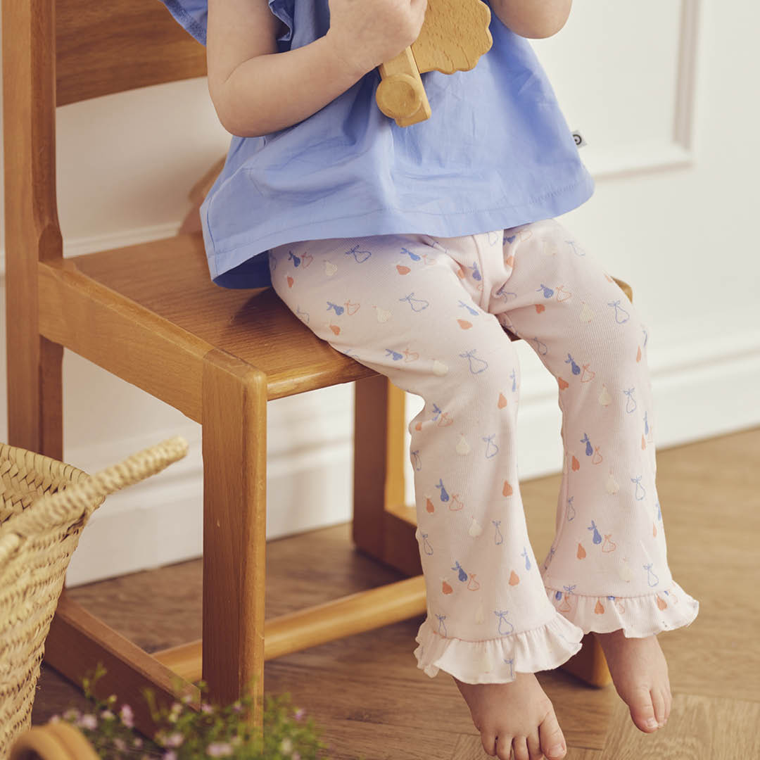 müsli PICNIC RIB flared fill pants Pants Primrose/ Shell blue/ Tofu 690000304