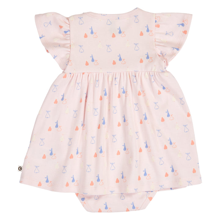 müsli PICNIC RIB frill dress body Bodystockings Primrose/ Shell blue/ Tofu 690000304