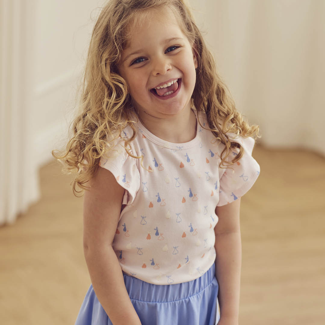 müsli PICNIC RIB frill top S_S Tee Primrose/ Shell blue/ Tofu 690000304