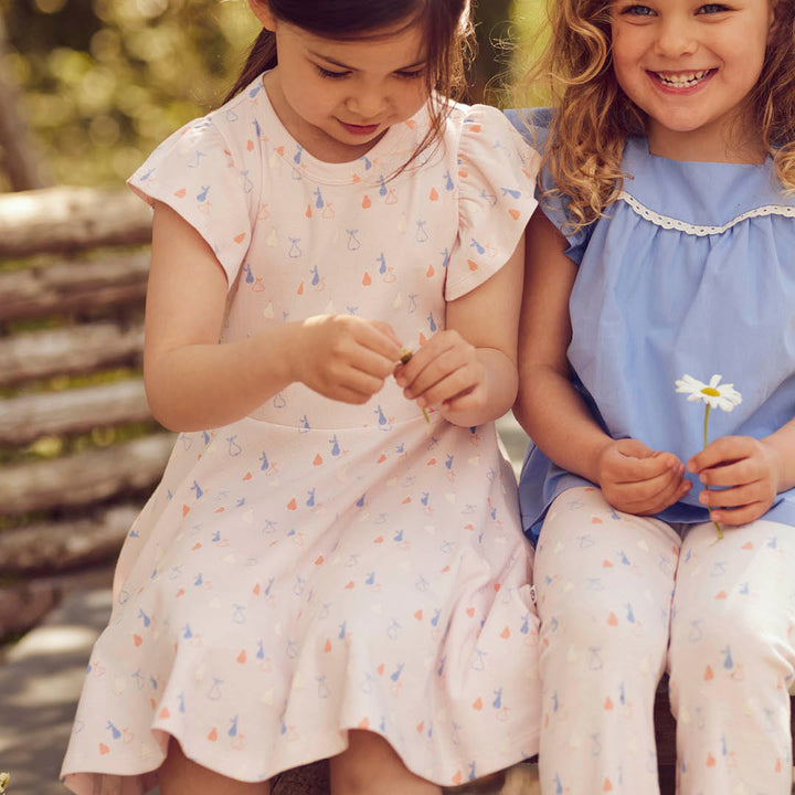 müsli PICNIC RIB swing dress Dress Primrose/ Shell blue/ Tofu 690000304