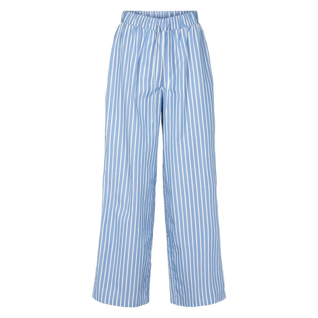 Conservandum POPLIN STRIPE wide leg pants Pants Balsam cream/ Yes blue 690000276