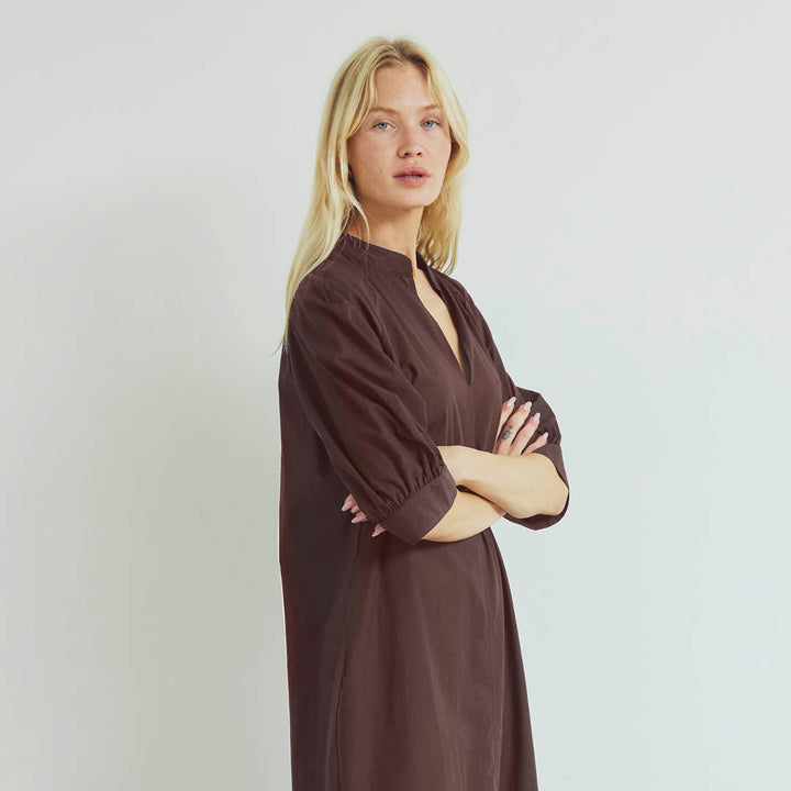 Conservandum POPLIN dress Dress French Roast 019101200