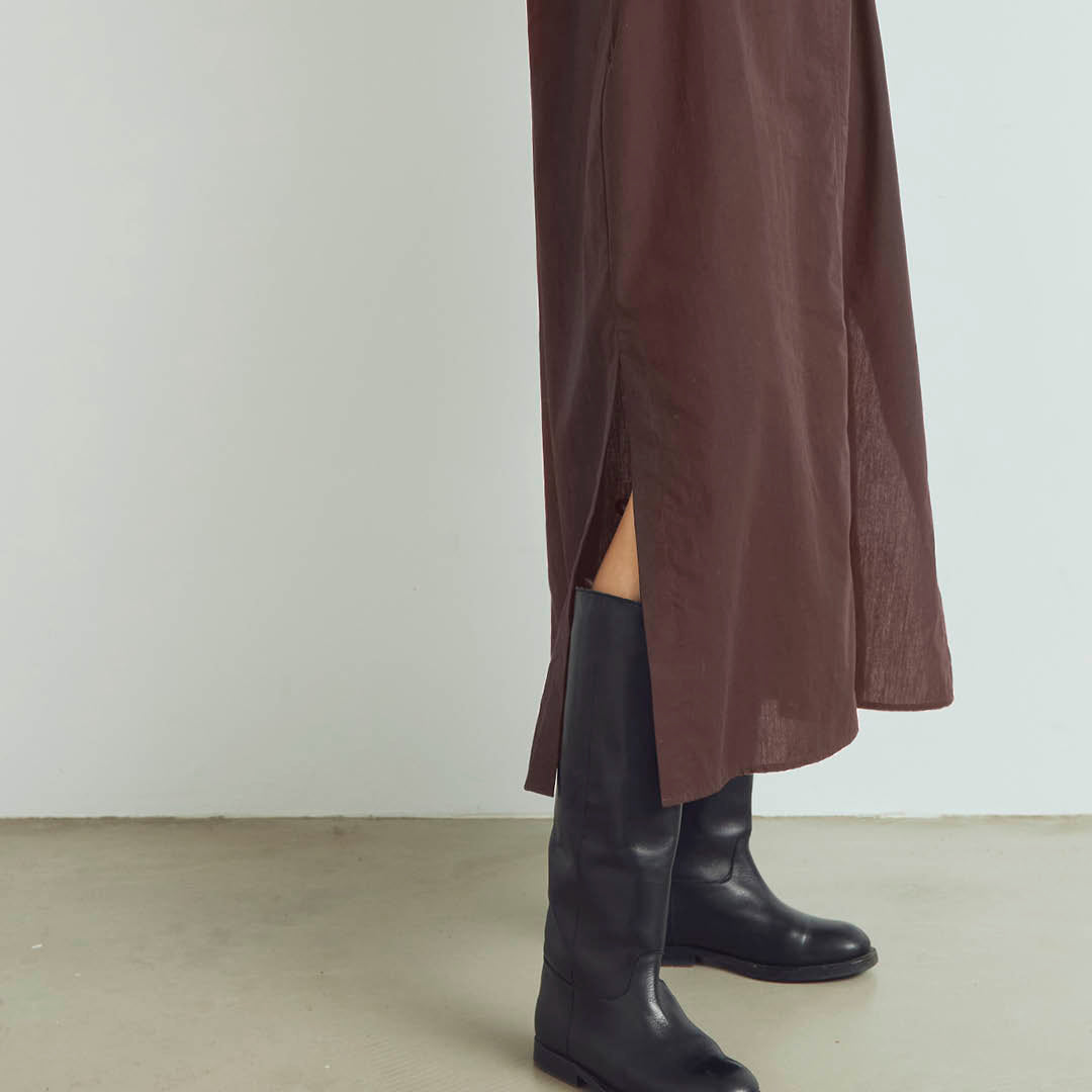 Conservandum POPLIN dress Dress French Roast 019101200