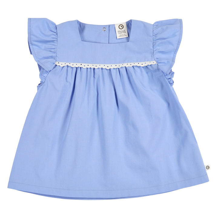 müsli POPLIN frill top S_S Tee Shell blue 016392901