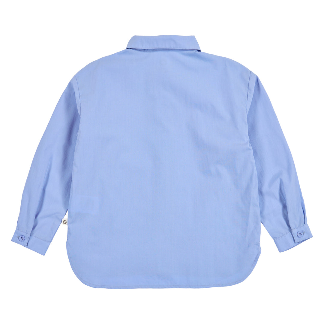 müsli POPLIN shirt L_S Tee Shell blue 016392901