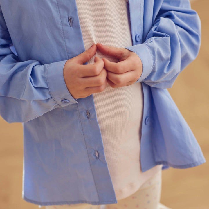 müsli POPLIN shirt L_S Tee Shell blue 016392901