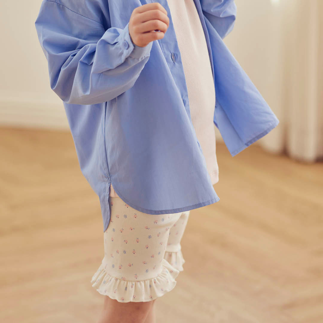 müsli POPLIN shirt L_S Tee Shell blue 016392901
