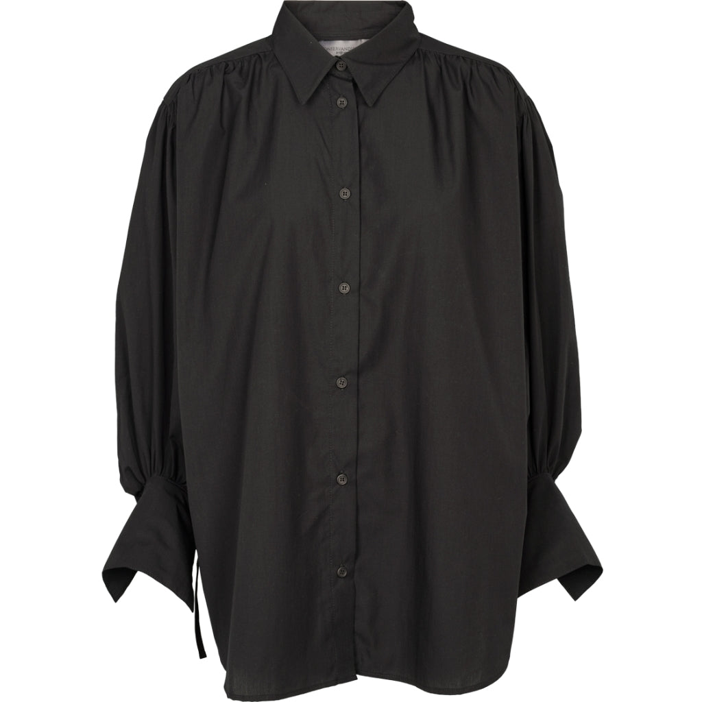Conservandum POPLIN shirt S_S Tee Black 019400706