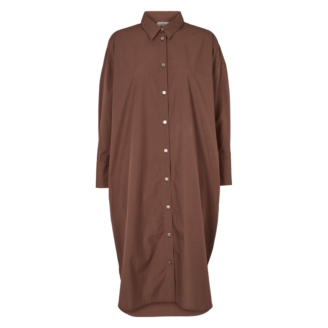 Conservandum POPLIN shirt dress Dress French Roast 019101200