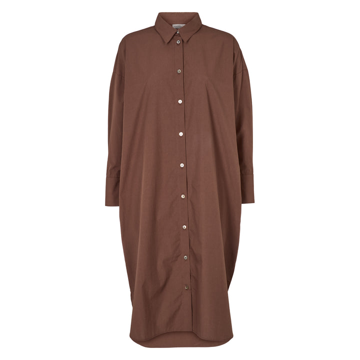 Conservandum POPLIN shirt dress Dress French Roast 019101200