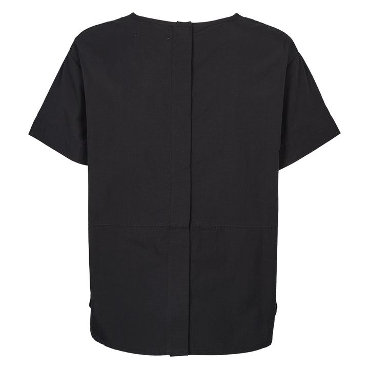 Conservandum POPLIN shirt top BOX-FIT S_S Tee Black 019400706