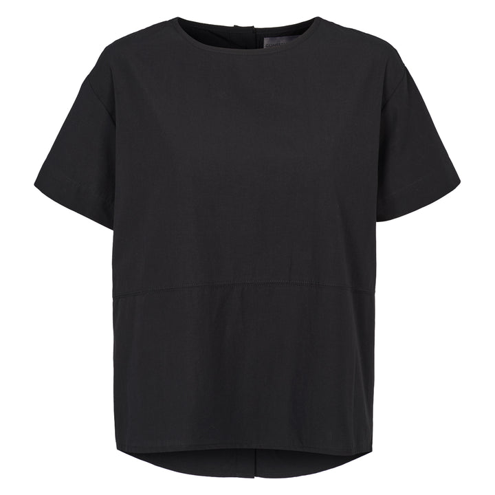 Conservandum POPLIN shirt top BOX-FIT S_S Tee Black 019400706