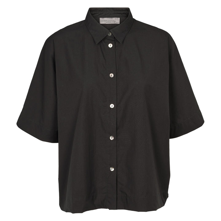 Conservandum POPLIN short shirt S_S Tee Black 019400706