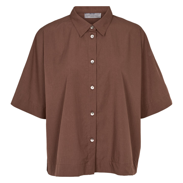 Conservandum POPLIN short shirt S_S Tee French Roast 019101200