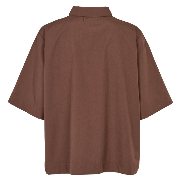 Conservandum POPLIN short shirt S_S Tee French Roast 019101200