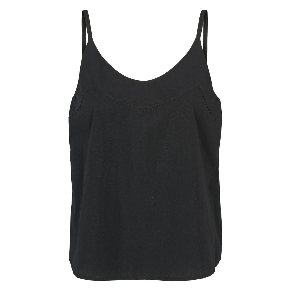 Conservandum POPLIN strap top S_S Tee Black 019400706