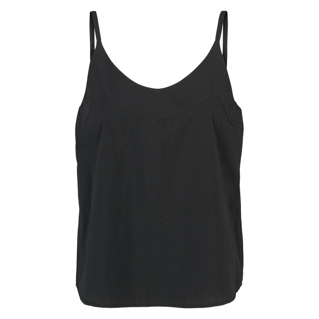 Conservandum POPLIN strap top S_S Tee Black 019400706