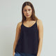 Conservandum POPLIN strap top S_S Tee Black 019400706