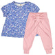 müsli PRIMROSE floral 2-piece set Bodystockings Azure blue/ Nectar/ Tofu 690000307