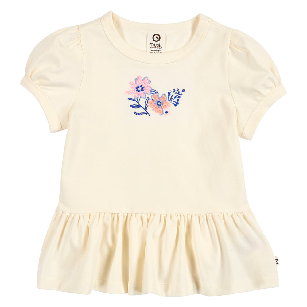 müsli PRIMROSE peplum top with flowers S_S Tee Tofu 011480102