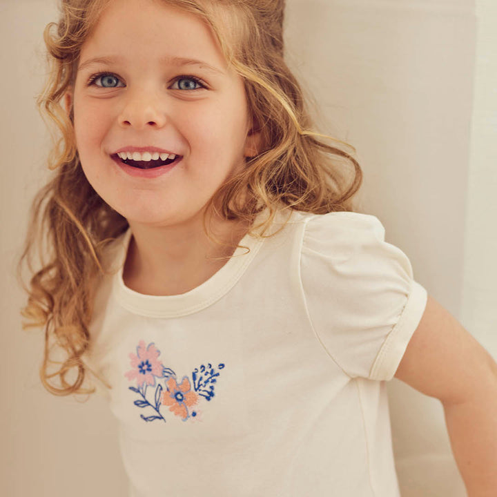 müsli PRIMROSE peplum top with flowers S_S Tee Tofu 011480102